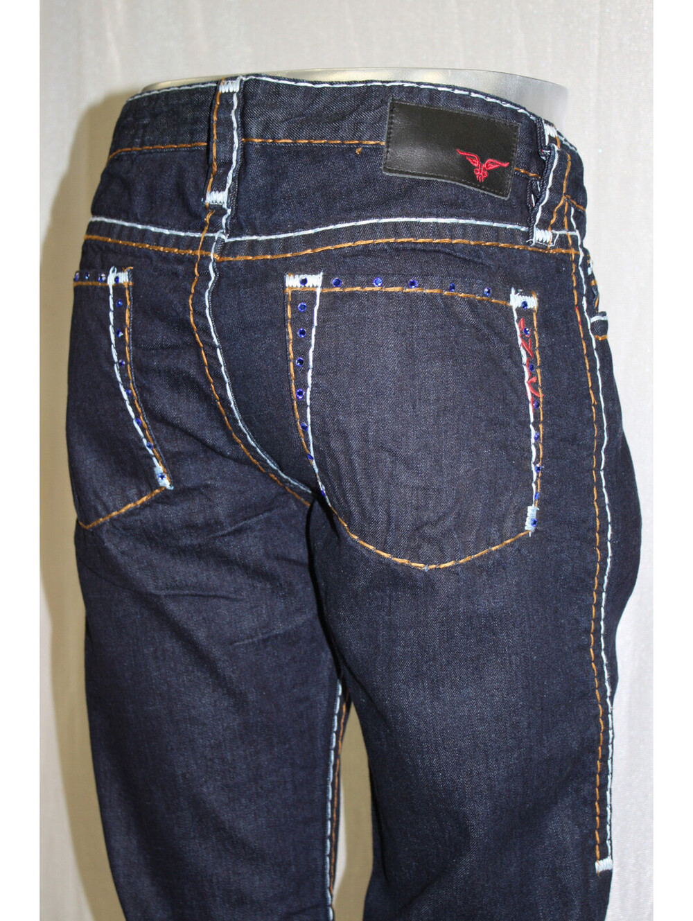 Men's Dark Blue Stones Jeans 100% Cotton